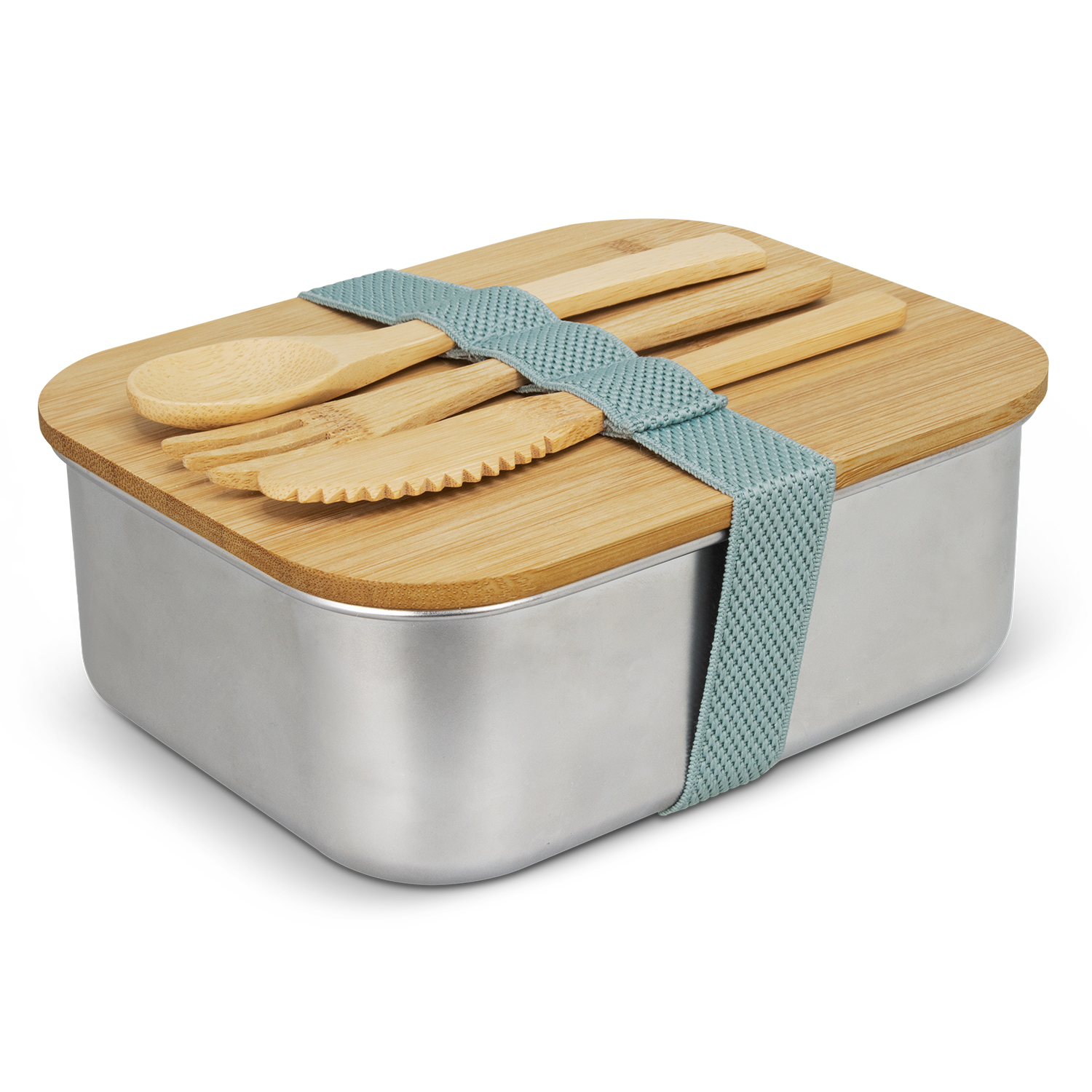 Stainless Steel Bamboo LunchBox - Image 2
